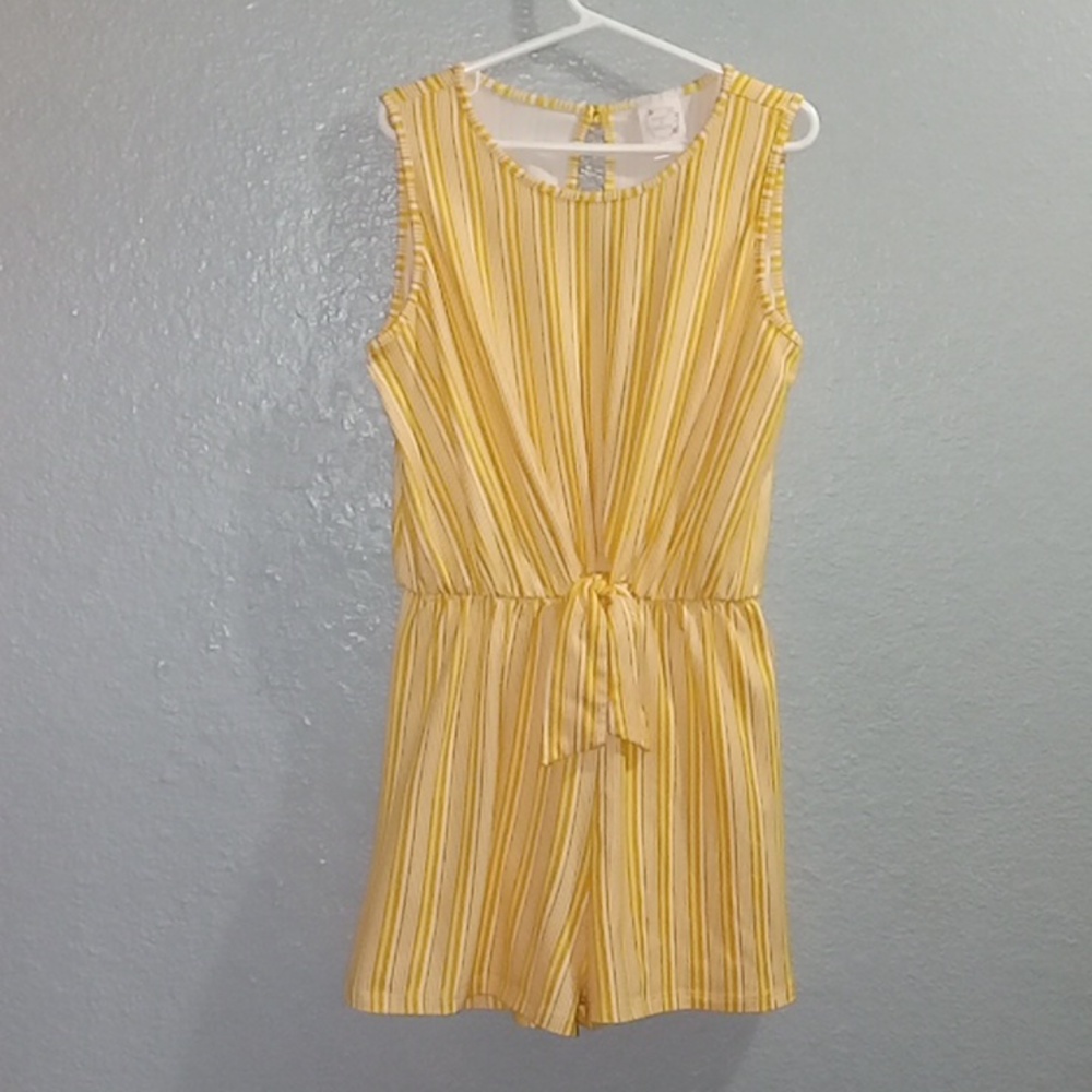 Heart & Arrow yellow striped romper